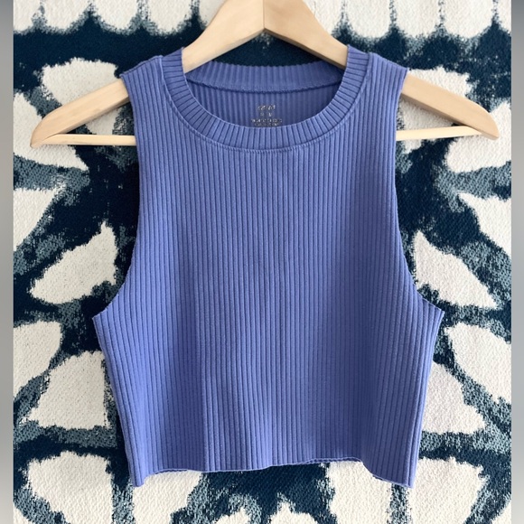 aerie Tops - Aerie Ribbed Crop Tank